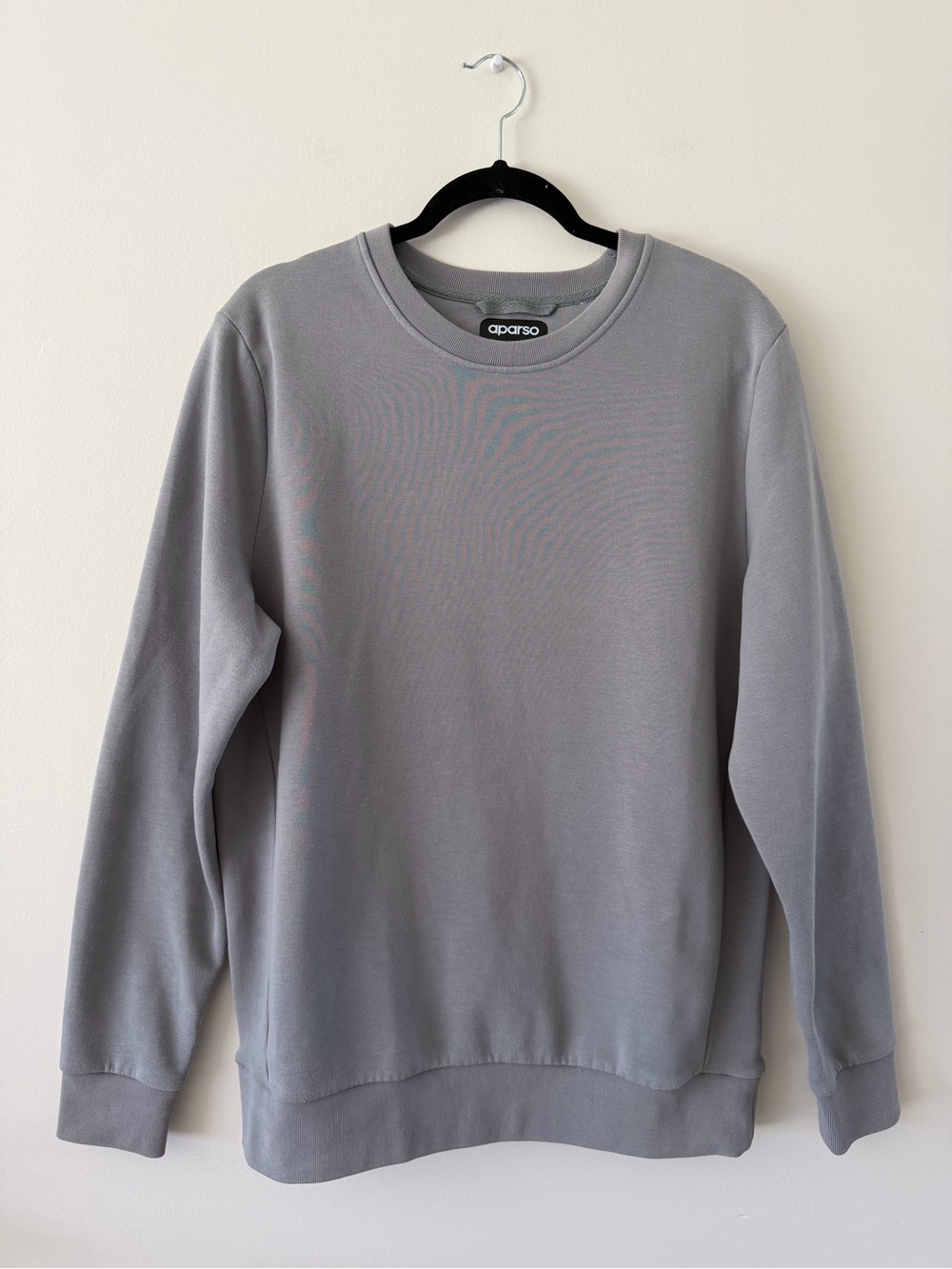 Aparso Organic Cotton Gray Neutral Casual Athleisure Minimalist Sweatshirt Men M